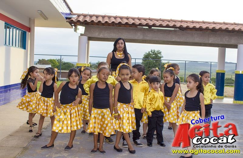 Alunos do Colgio CMEI em Cocalzinho encerra o ano em estilo anos 60